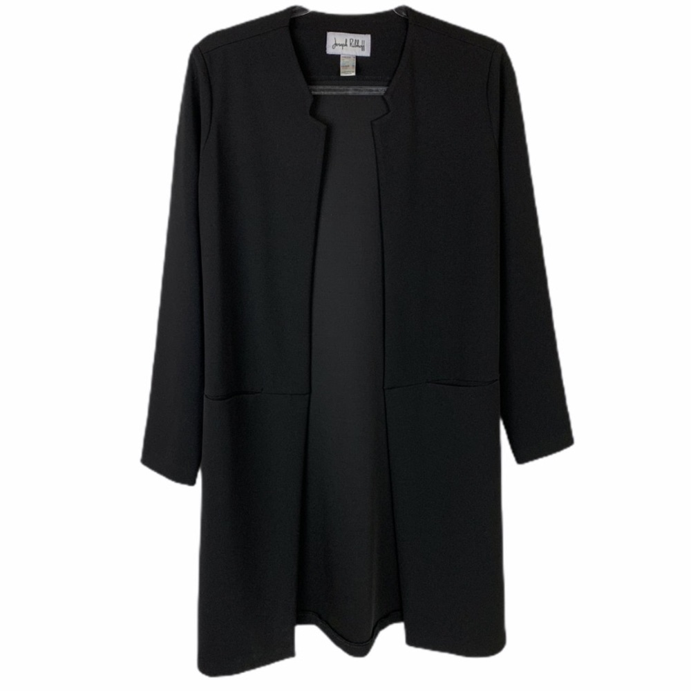 Joseph Ribkoff Black Cover Up Open Front Jacket 8